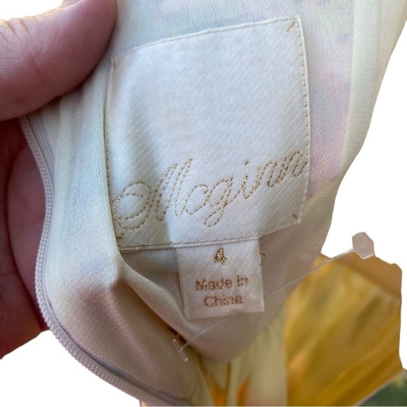 Mcginn Collection Yellow Floral Dress I Size: 4 - Picture 12 of 13